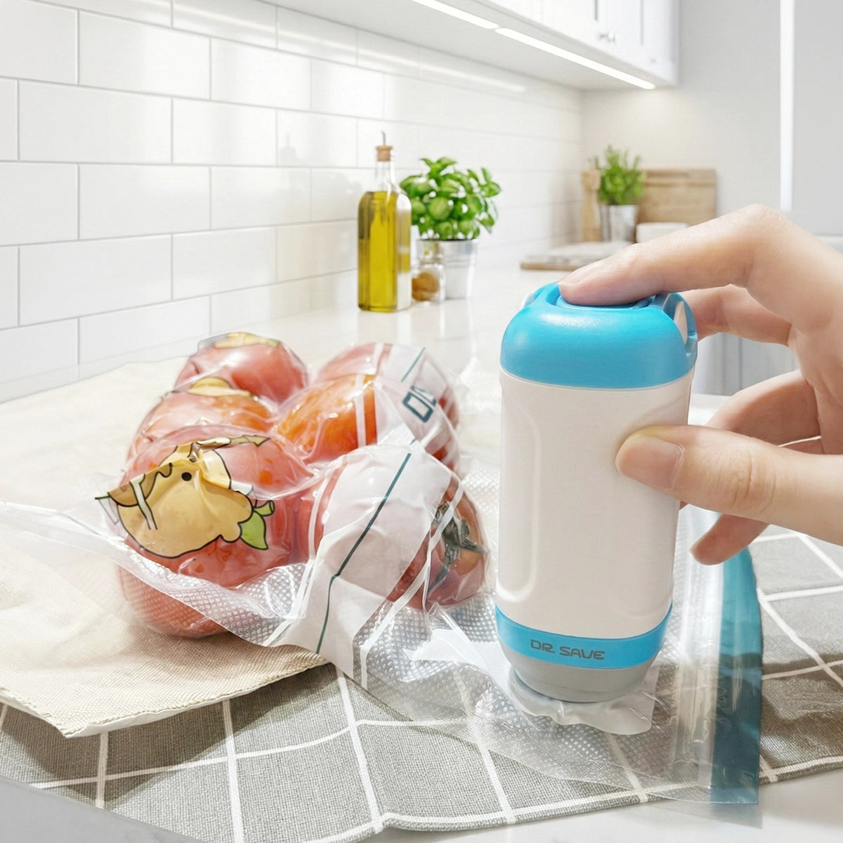 UNO VAC202 used with a reusable food vacuum bag
