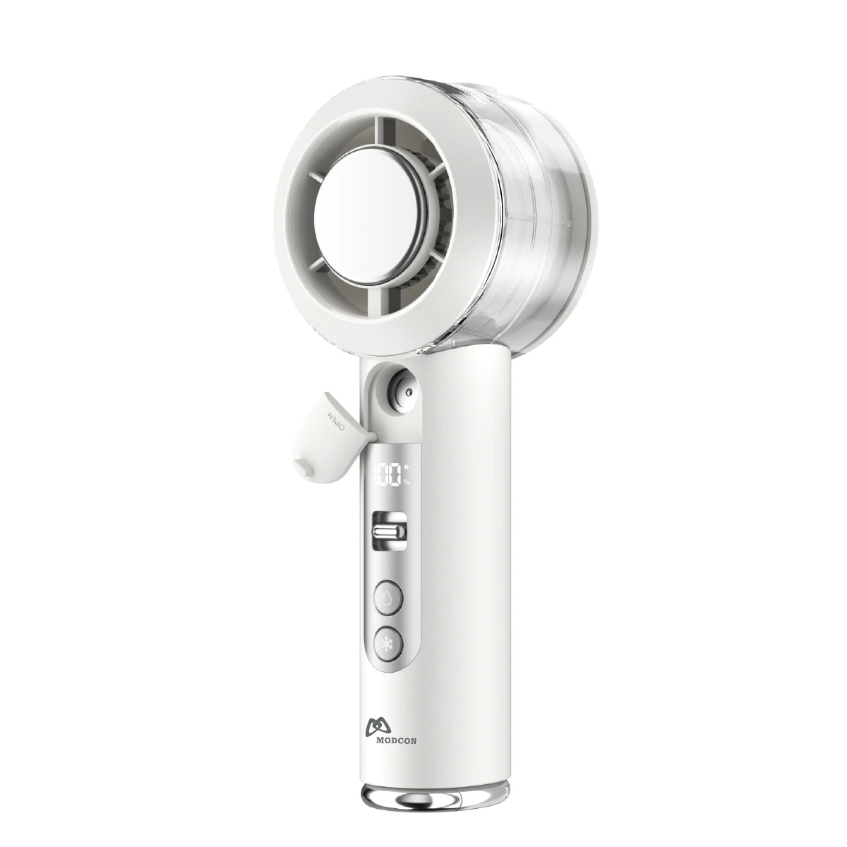 White FAN101 handheld cooling fan with compact portable design