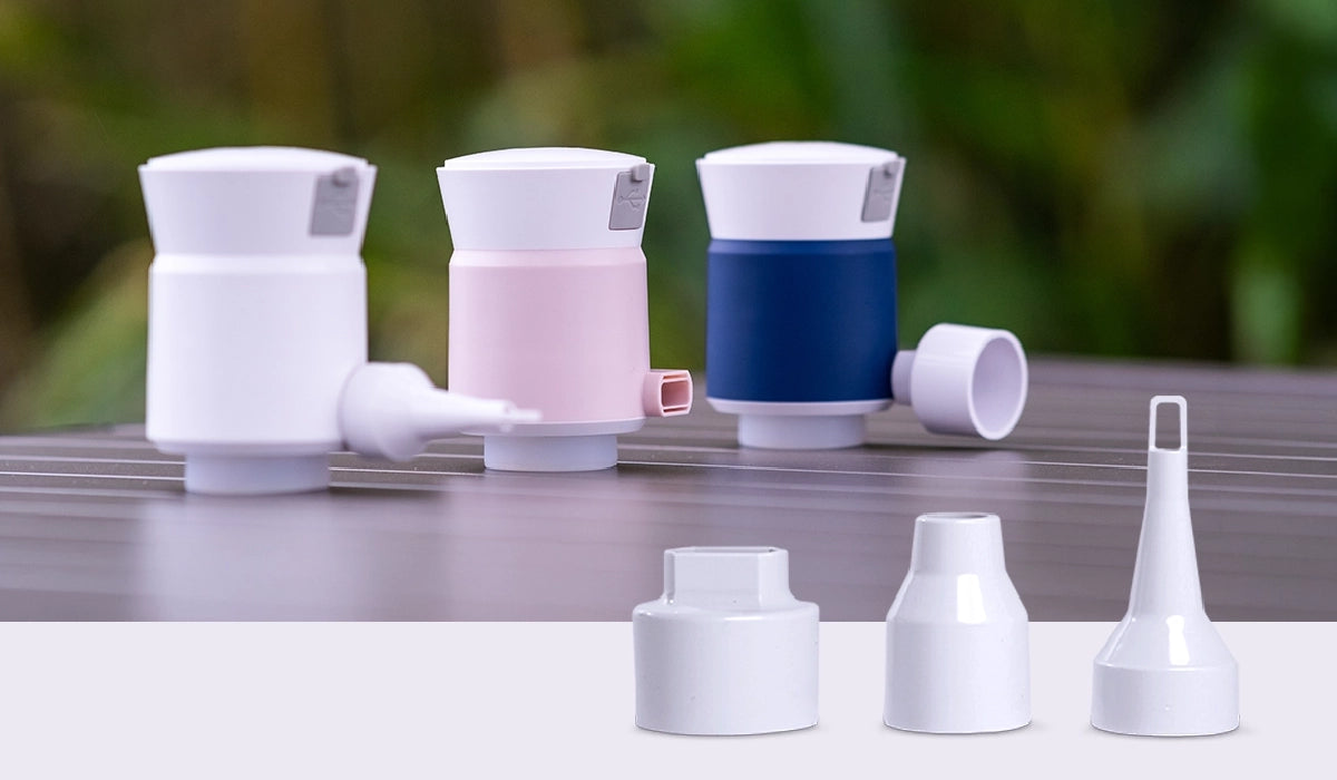 multifunction air pump with 3 nozzles